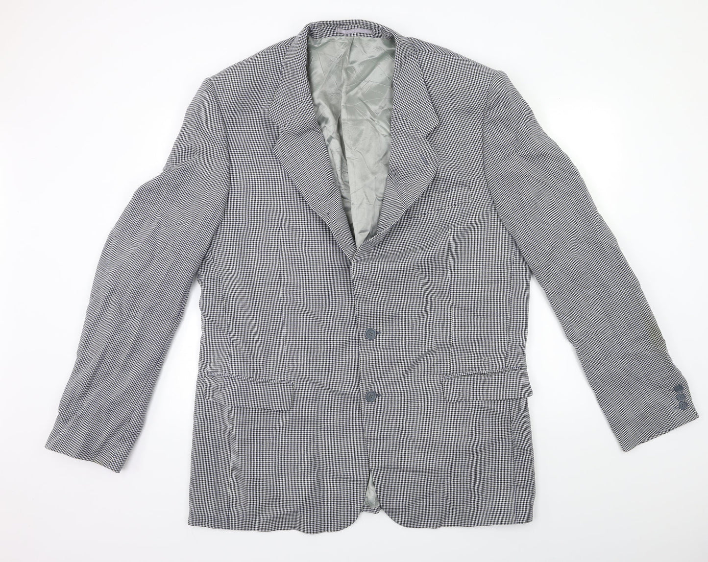 Preworn Mens Blue Check  Jacket Suit Jacket Size 42