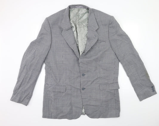 Preworn Mens Blue Check  Jacket Suit Jacket Size 42