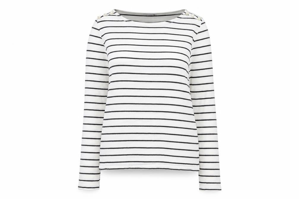 Atmosphere Womens White Striped Knit Pullover Jumper Size 6