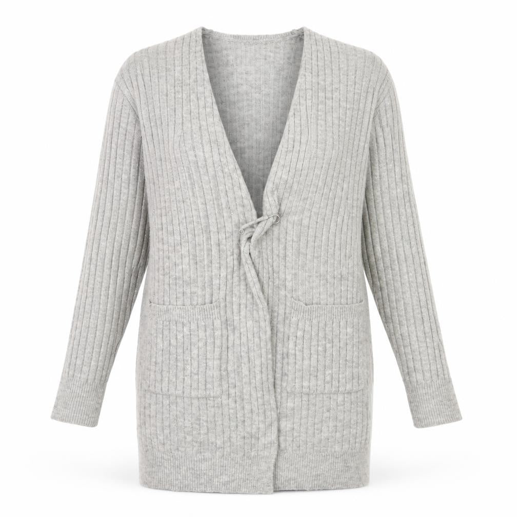 Max Studio Womens Grey  Knit Cardigan Jumper Size M