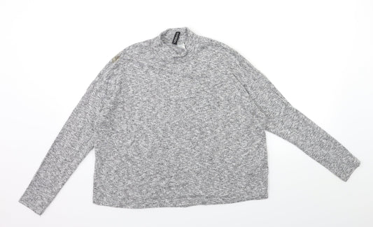 H&M Womens Grey  Knit Pullover Jumper Size S