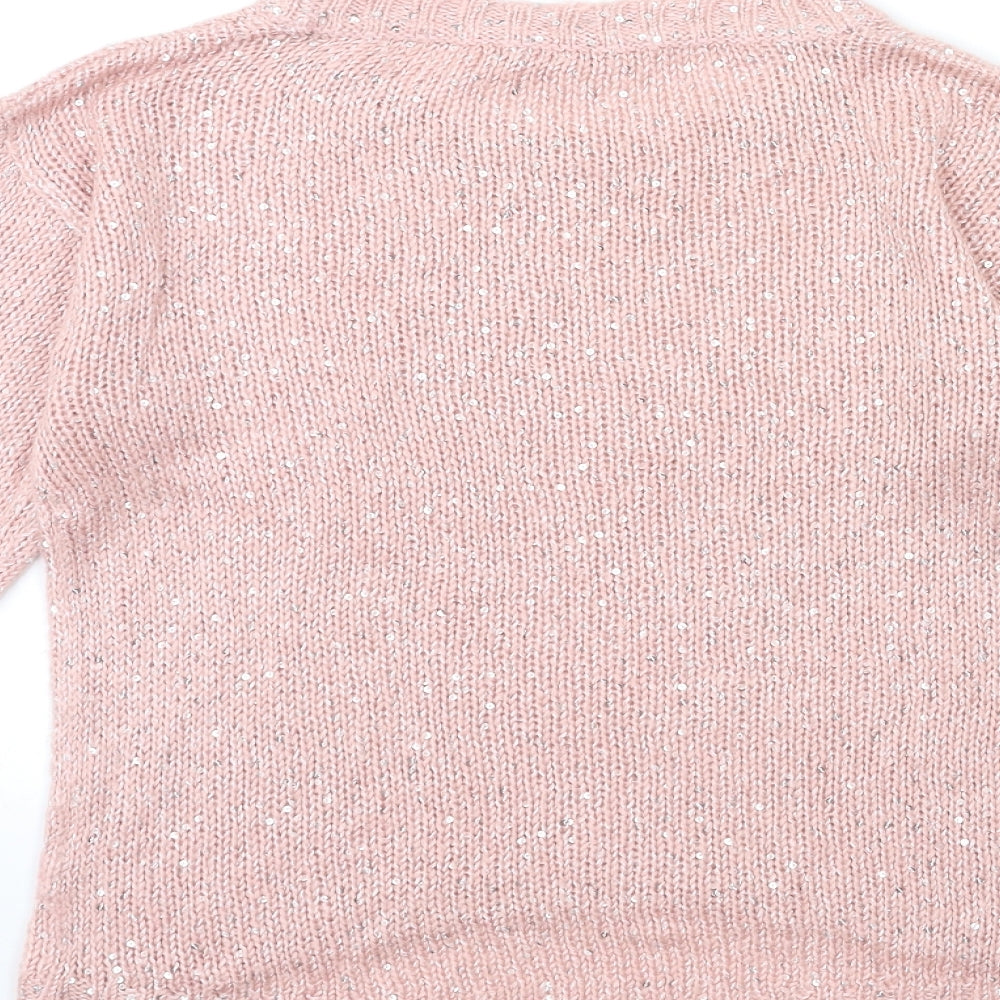 MISS EVIE Girls Pink  Knit Pullover Jumper Size 12-13 Years