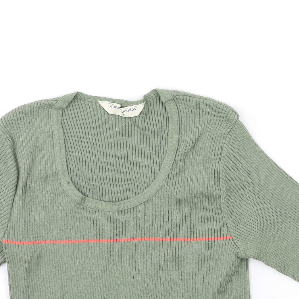 Dorothy Perkins Womens Green  Knit Pullover Jumper Size 14