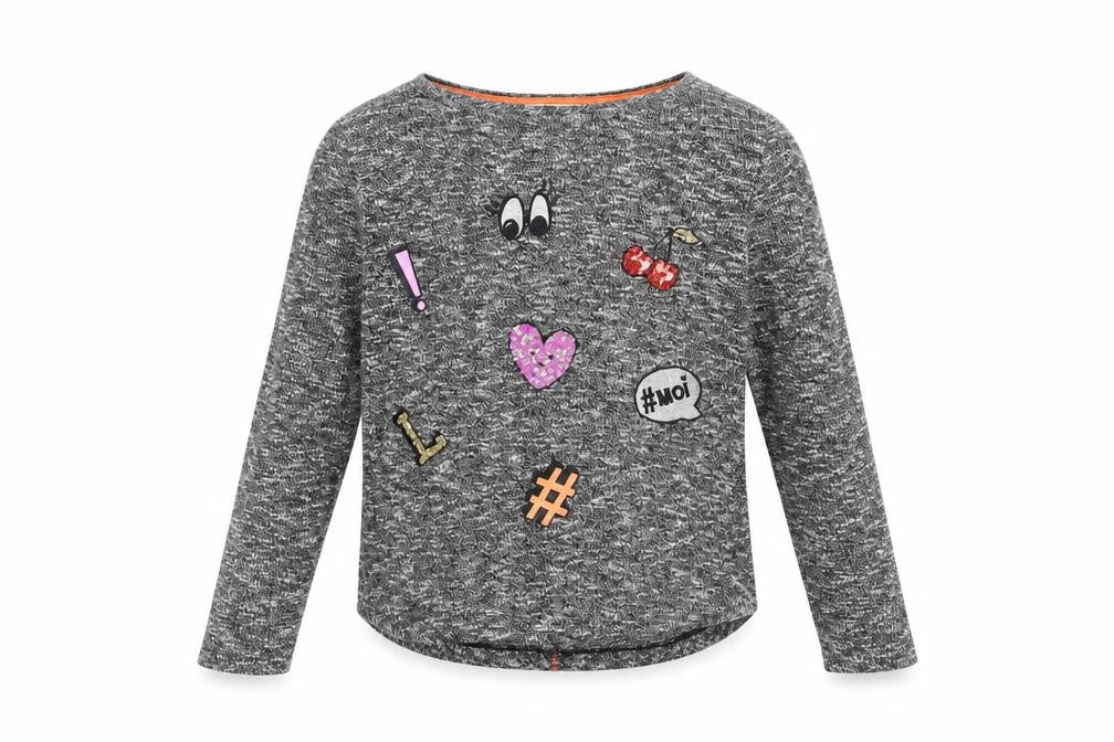 H&M Girls Grey  Knit Pullover Jumper Size 13 Years