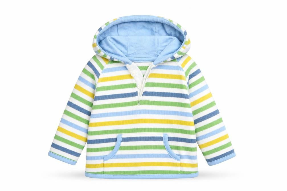 Marks & Spencer Baby Green Striped  Pullover Jumper Size 6-9 Months