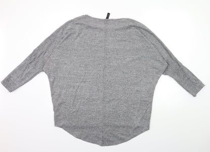 influence Womens Grey  Knit Pullover Jumper Size M