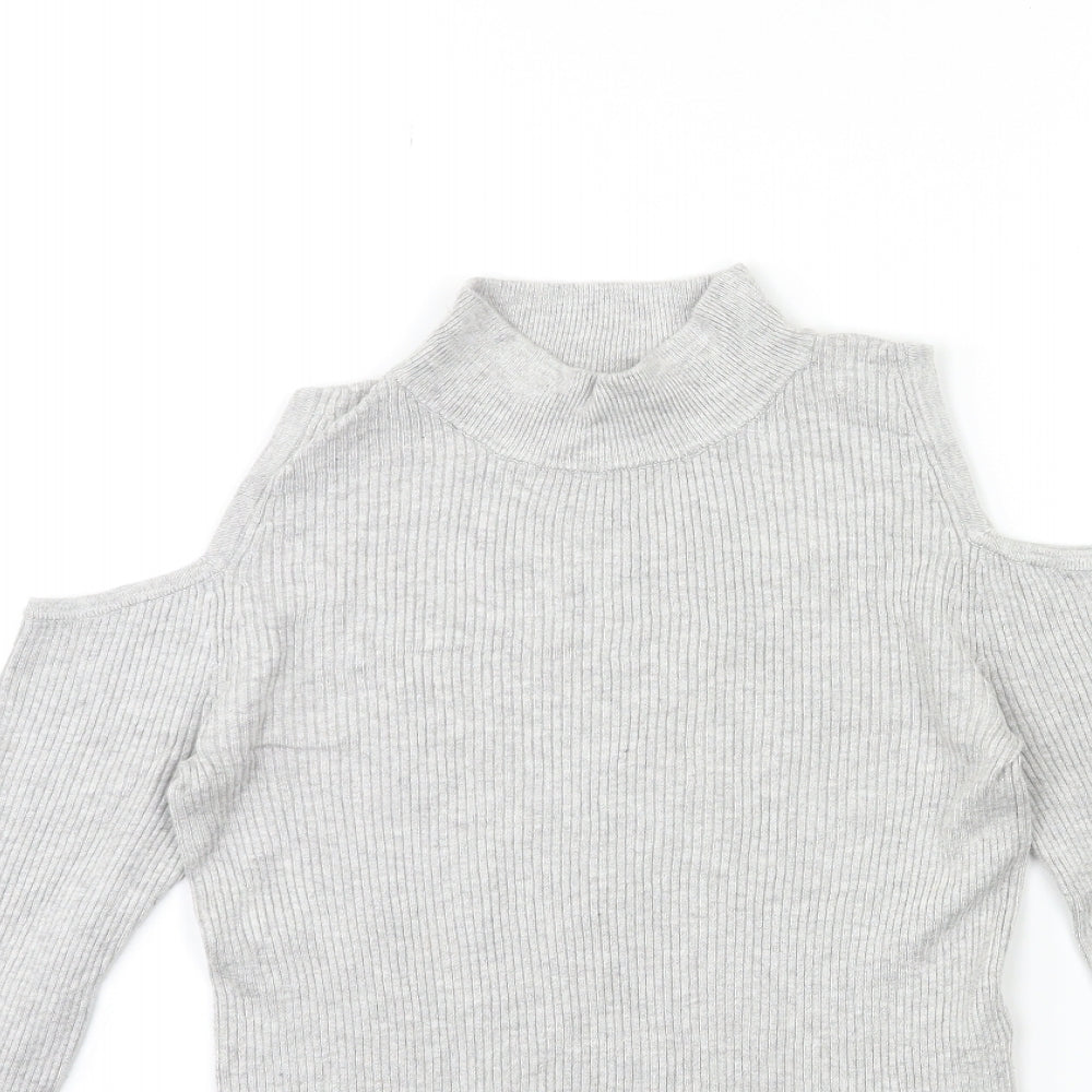Atmosphere Womens Grey   Pullover Jumper Size 10  - Open Shoulder