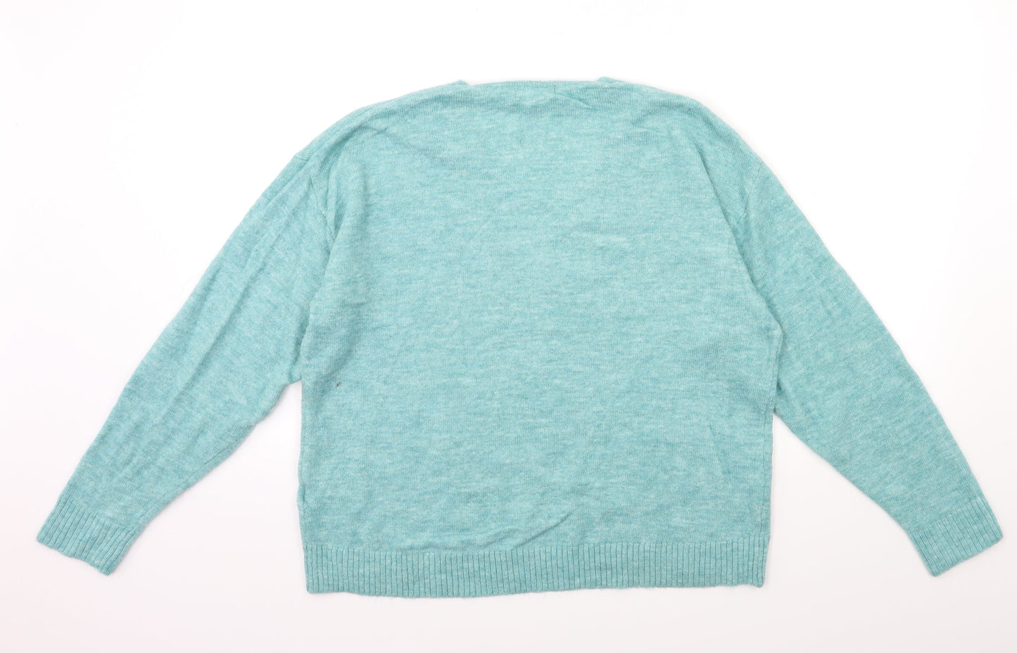 H&M Womens Blue  Knit Pullover Jumper Size S