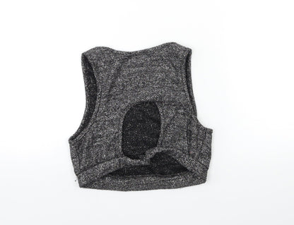 Sparkle & Fade Womens Silver  Knit Basic Tank Size S