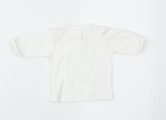 Jandelion Baby White   Basic T-Shirt Size 0-3 Months