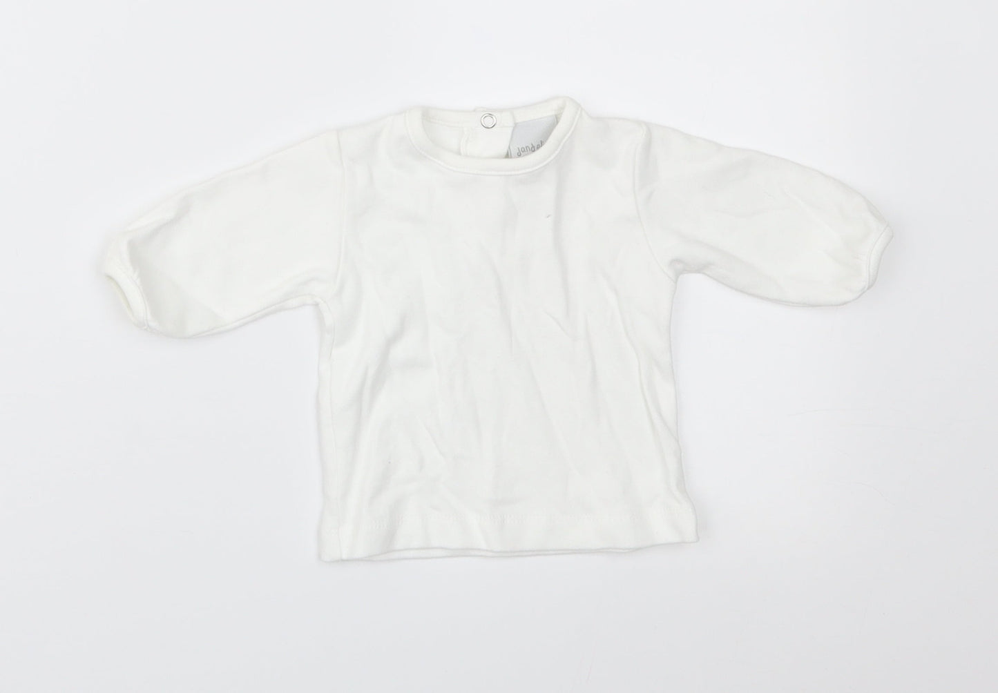 Jandelion Baby White   Basic T-Shirt Size 0-3 Months