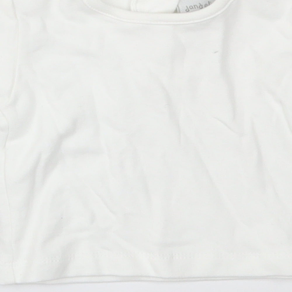 Jandelion Baby White   Basic T-Shirt Size 0-3 Months