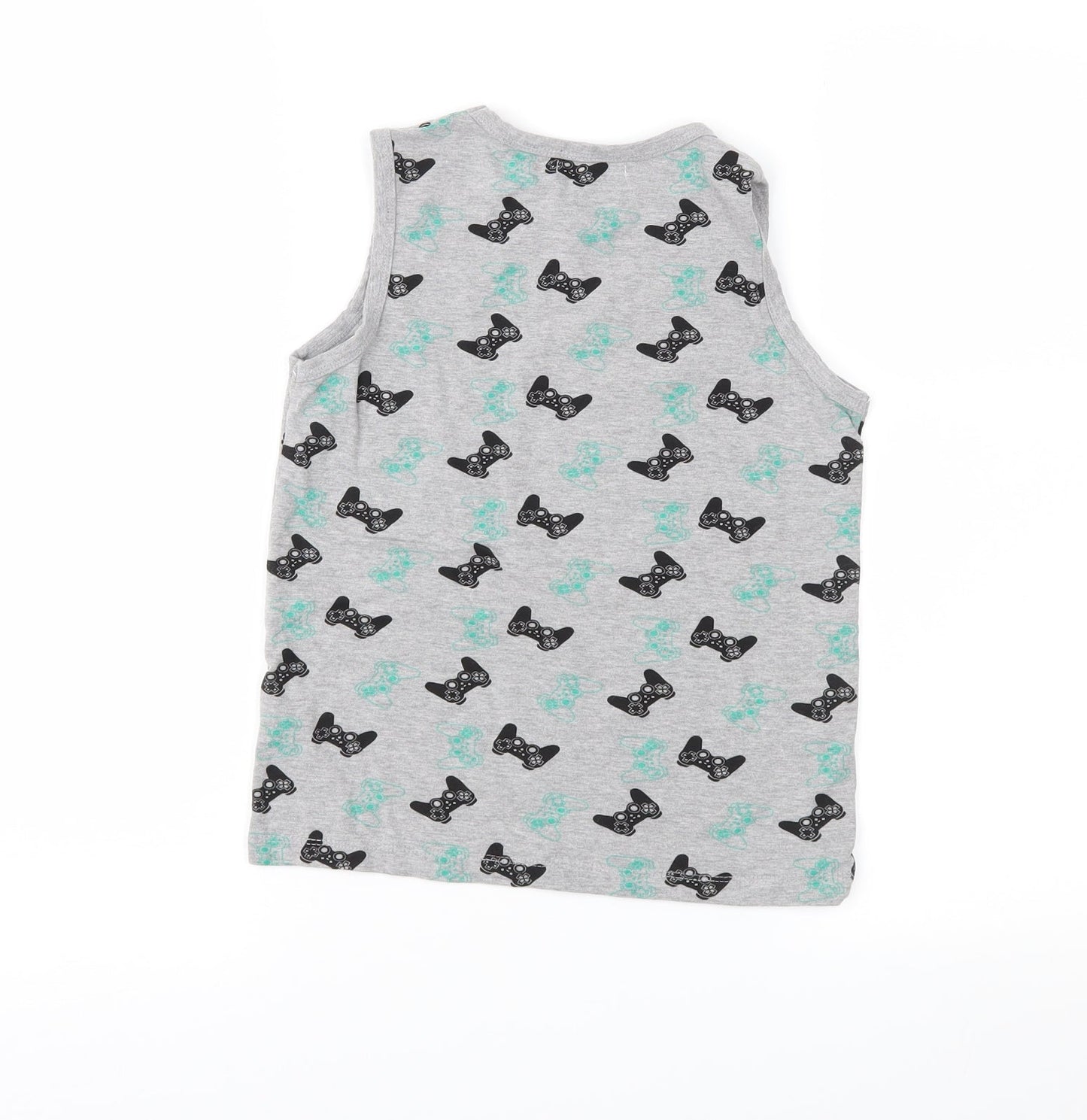 Pep&Co Boys Grey Geometric  Basic Tank Size 9-10 Years