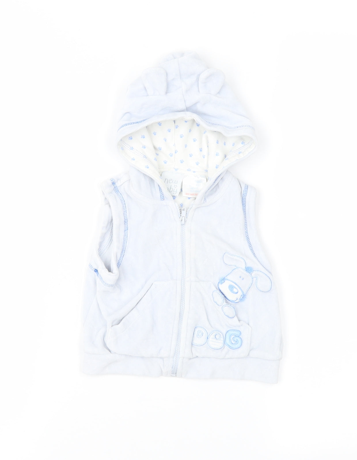 New Baby Boys Blue   Gilet Waistcoat Size 3-6 Months