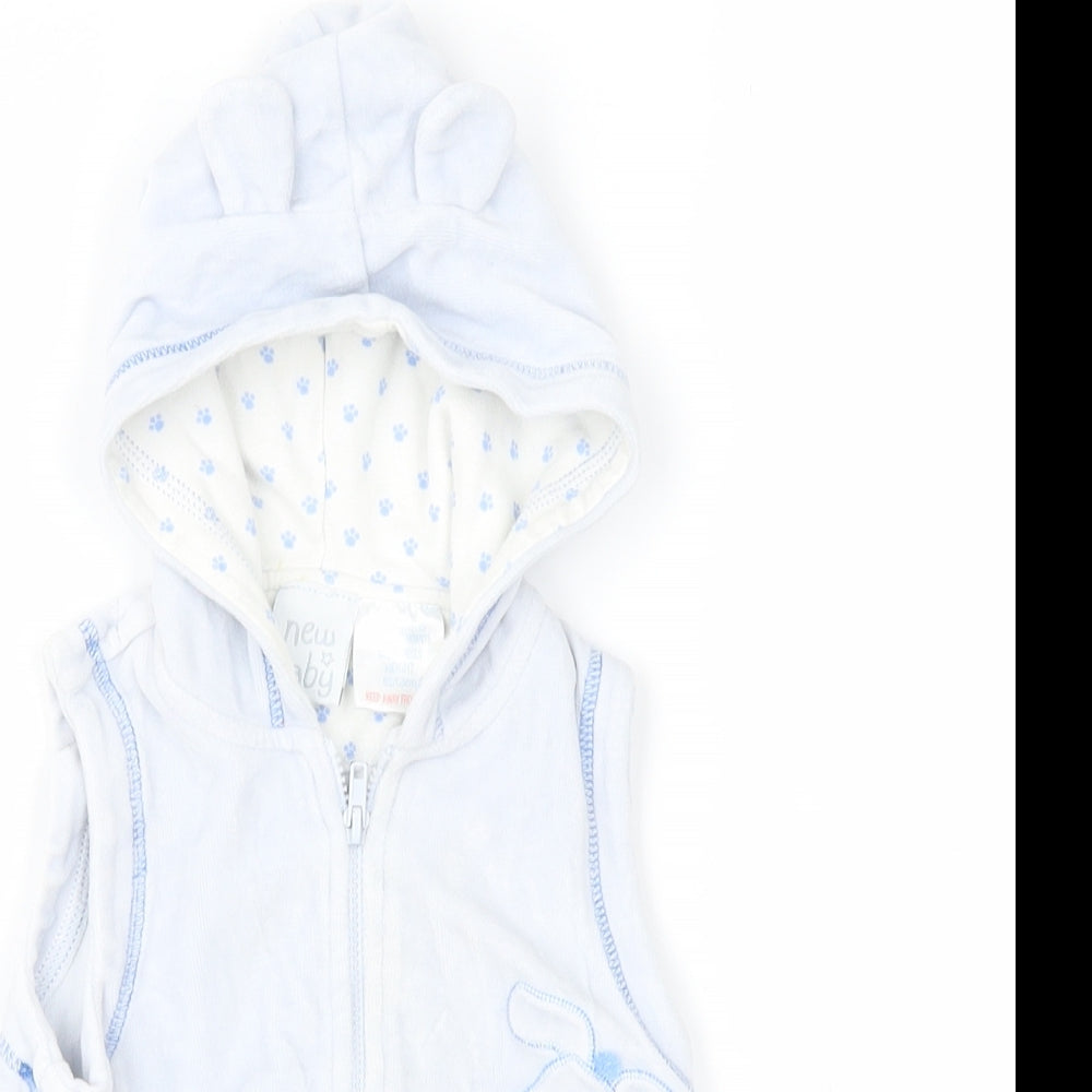 New Baby Boys Blue   Gilet Waistcoat Size 3-6 Months
