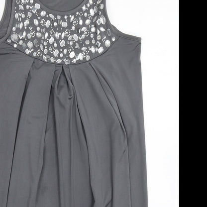 Preloved Club L Womens Grey   Basic Blouse Size S - Detail