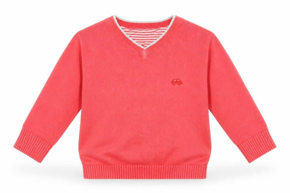 Next Boys Pink   Pullover Jumper Size 6-9 Months
