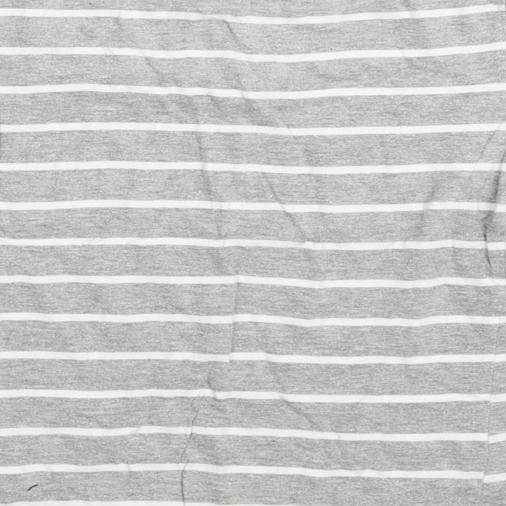 Rebel Boys Grey Striped  Basic T-Shirt Size 5-6 Years