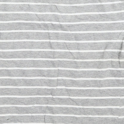 Rebel Boys Grey Striped  Basic T-Shirt Size 5-6 Years
