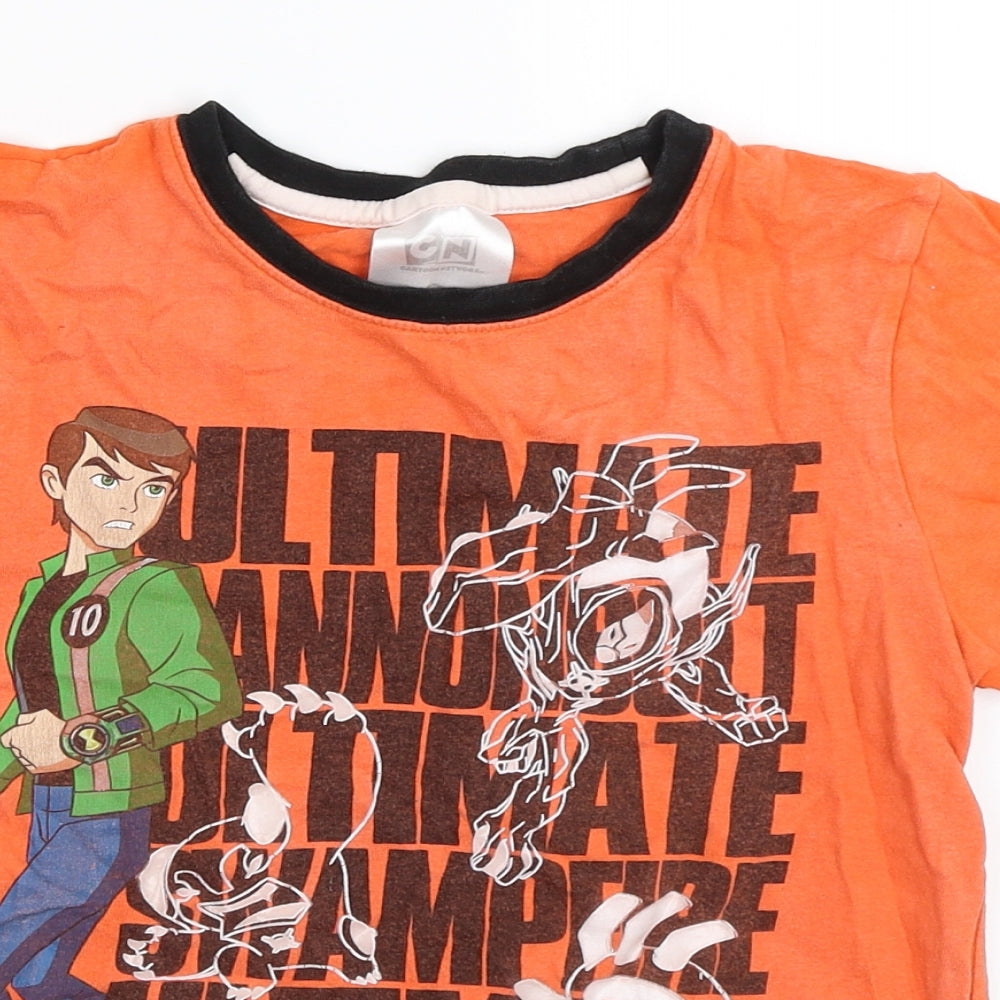 George Boys Orange   Basic T-Shirt Size 6-7 Years  - ben 10