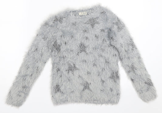 NEXT Girls Grey   Pullover Jumper Size 8 Years