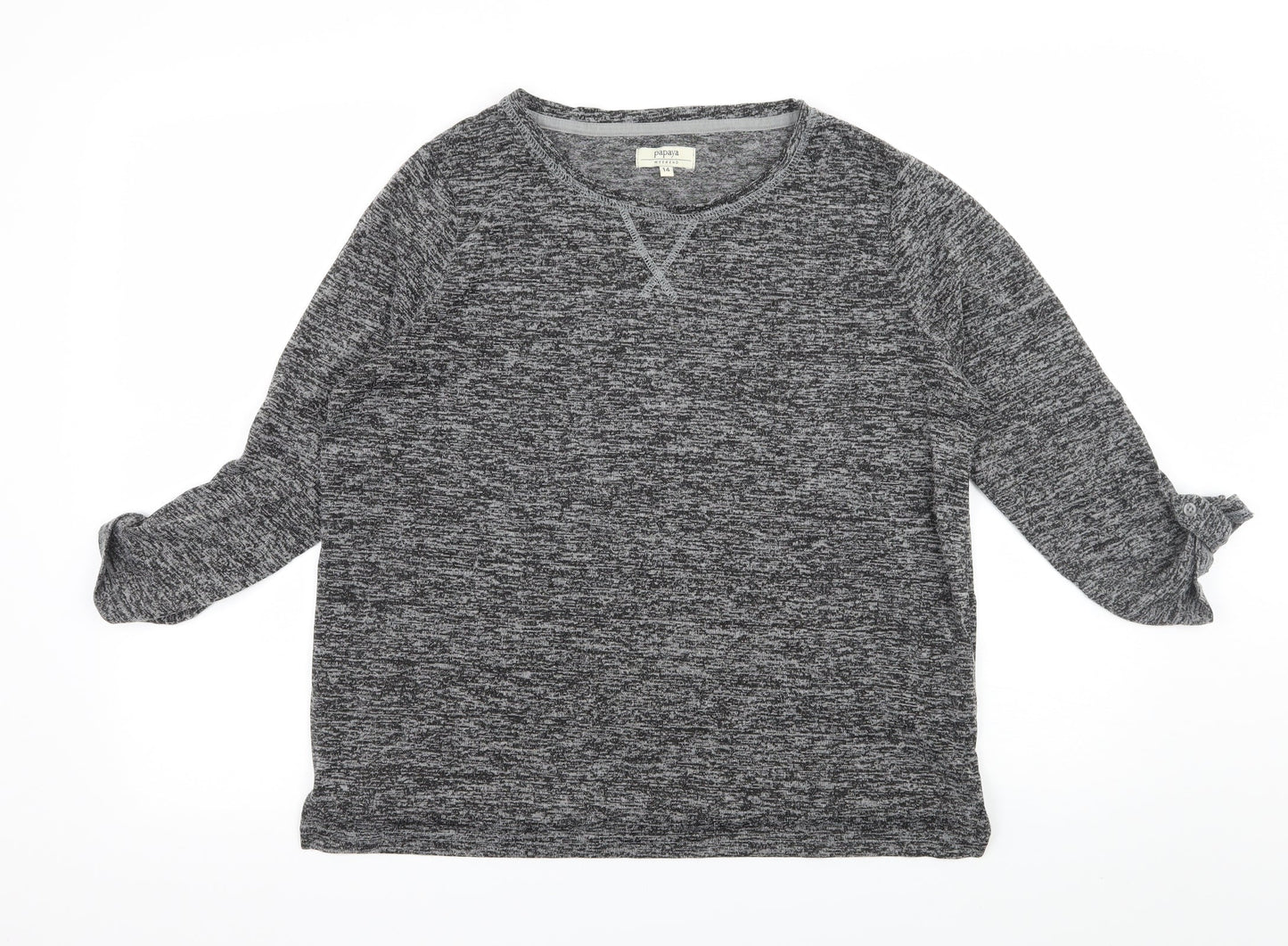 Papaya Womens Grey  Jersey Pullover Jumper Size 14