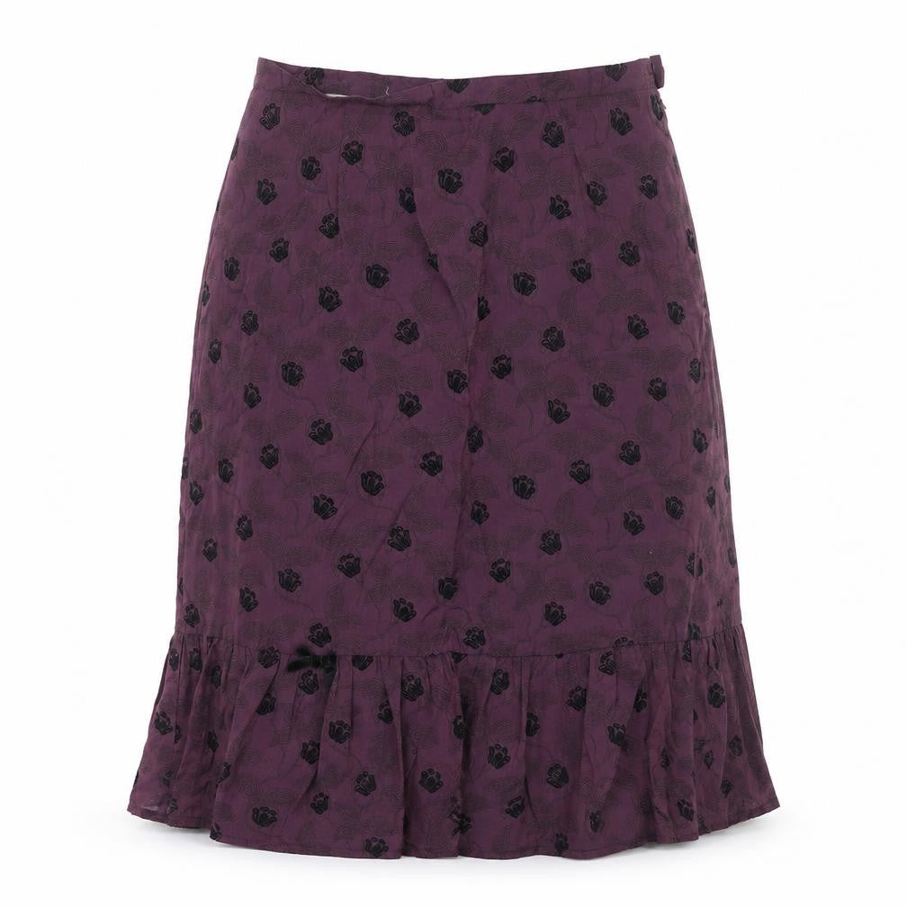 Renaissance Womens Purple Geometric  A-Line Skirt Size 12
