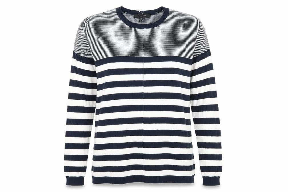 Atmosphere Womens Blue Striped Knit Pullover Jumper Size 10