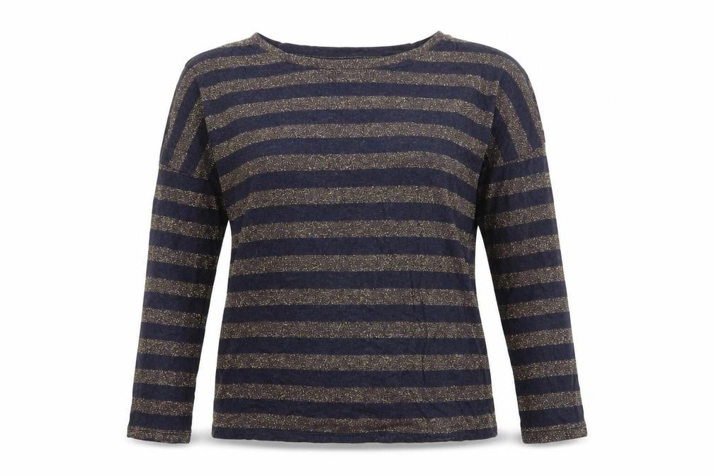 La Redoute Womens Blue Striped Knit Pullover Jumper Size 6