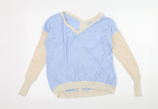 Charli Womens Blue  Knit Pullover Jumper Size XS