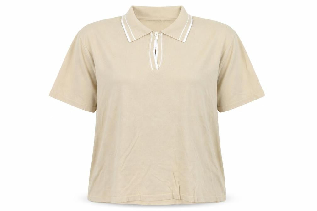 Bonmarché Womens Beige Knit Basic T-Shirt Size XL
