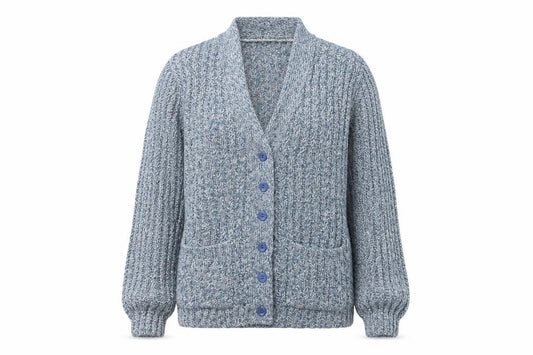 Preworn Womens Blue  Knit Cardigan Jumper Size 8