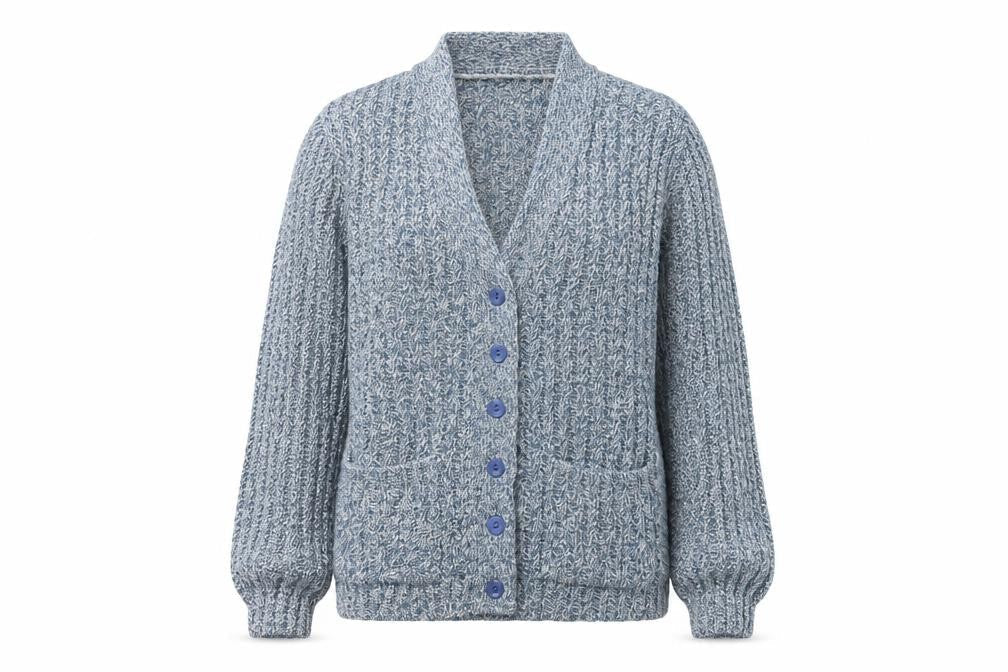 Preworn Womens Blue  Knit Cardigan Jumper Size 8