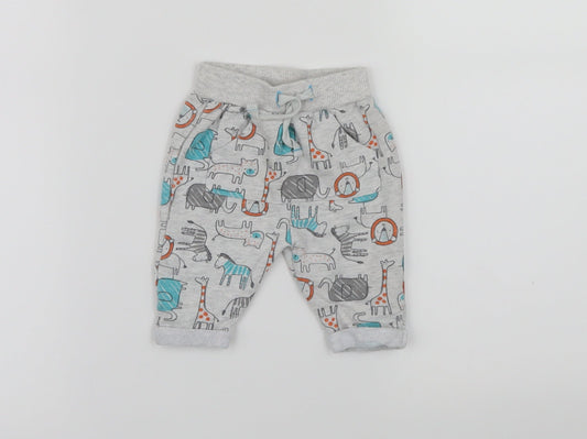 Primark Baby Multicoloured Animal Print  Sweatpants Trousers Size 0-3 Months
