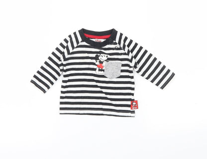 Preloved Primark Baby Multicoloured Striped  Basic Casual Size 3-6 Months  - Mickey Mouse - Front