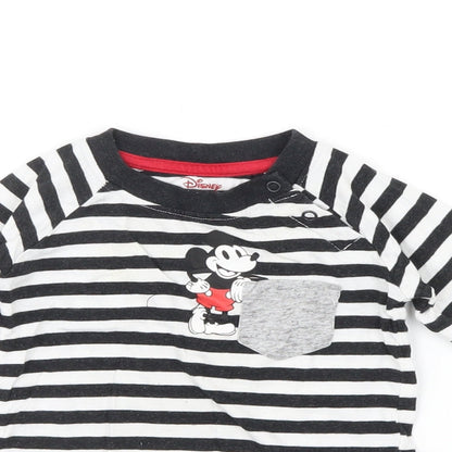 Preloved Primark Baby Multicoloured Striped  Basic Casual Size 3-6 Months  - Mickey Mouse - Detail