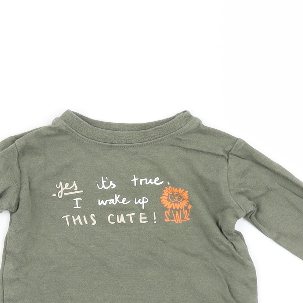 George Baby Green Solid  Cami Robe Size 3-6 Months