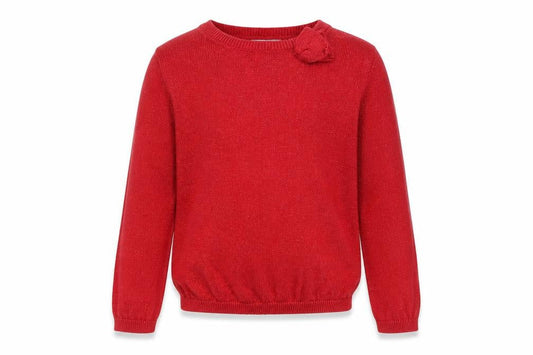 H&M Girls Red   Pullover Jumper Size 2 Years