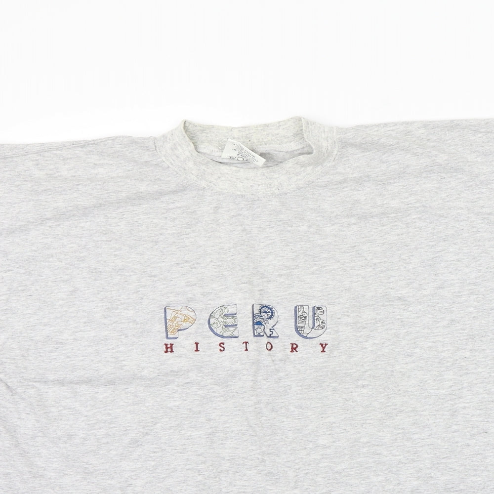Sipanart Womens Grey   Basic T-Shirt Size L