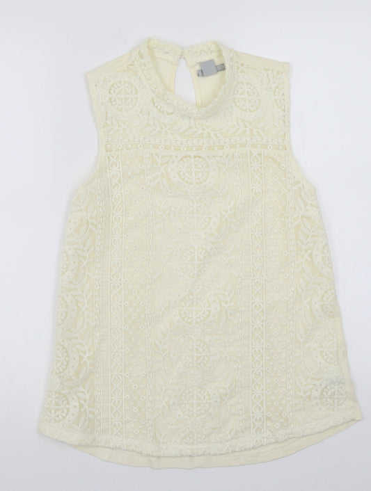 H&M Womens Beige   Basic T-Shirt Size S