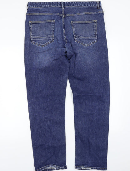 Preloved Easy Womens Blue   Straight Jeans Size 36 L30 in - Back