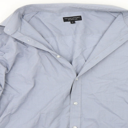 Preloved Taylor & Wright Mens Blue    Button-Up Size 17 - Detail