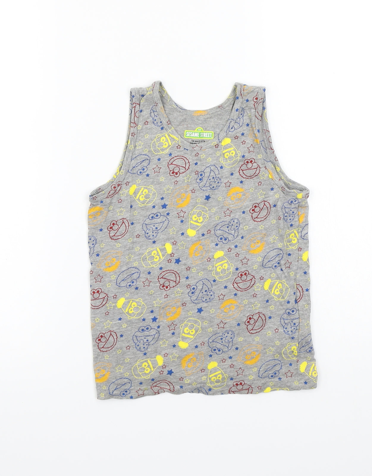 Sesame Street Boys Grey   Basic Tank Size 5 Years