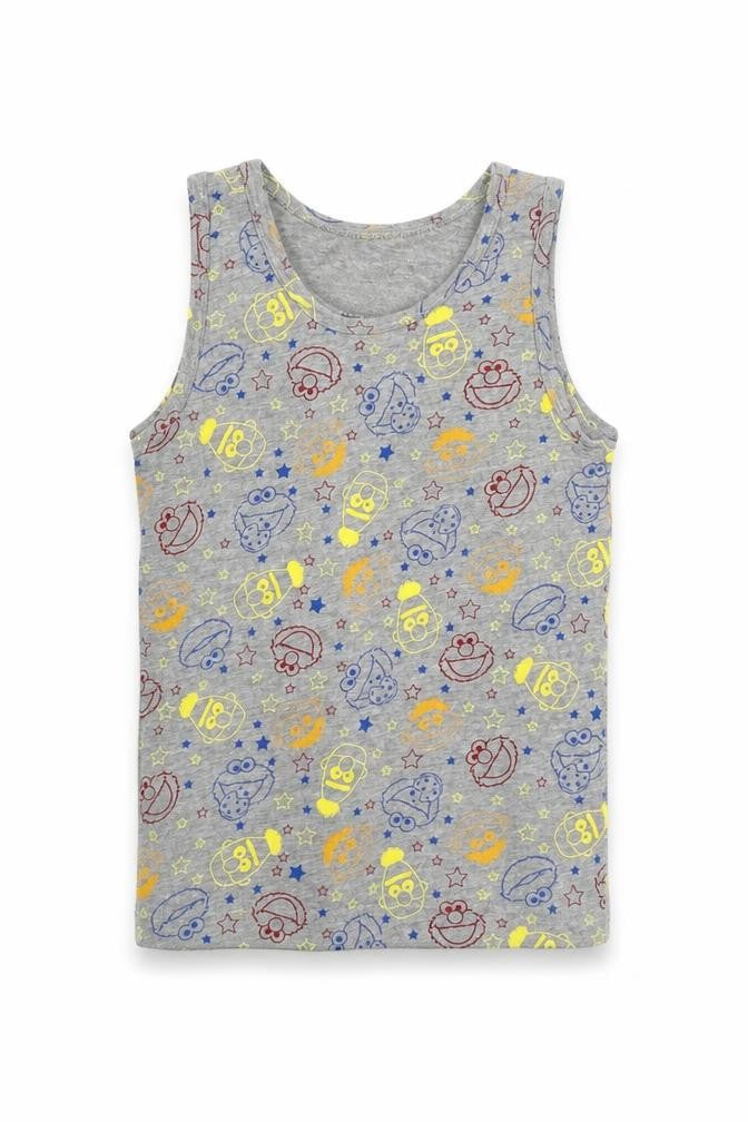 Sesame Street Boys Grey   Basic Tank Size 5 Years