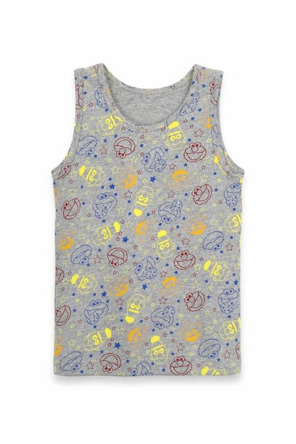 Sesame Street Boys Grey   Basic Tank Size 5 Years
