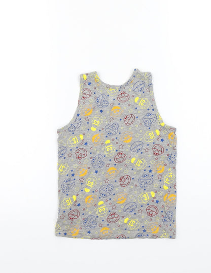 Sesame Street Boys Grey   Basic Tank Size 5 Years