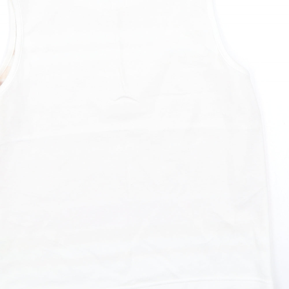 Primark Womens White Striped  Basic Tank Size 18