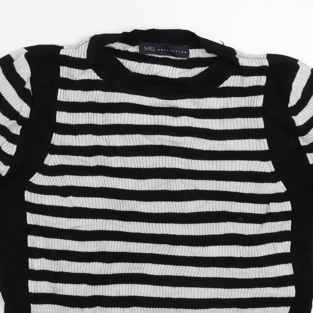 Marks and Spencer Womens Multicoloured Striped Knit Pullover Jumper Size 10