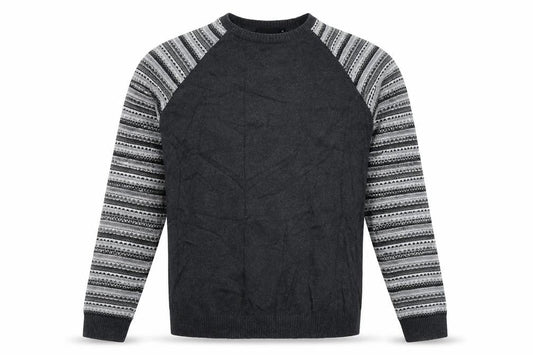 ASOS Mens Grey Geometric Knit Pullover Jumper Size M