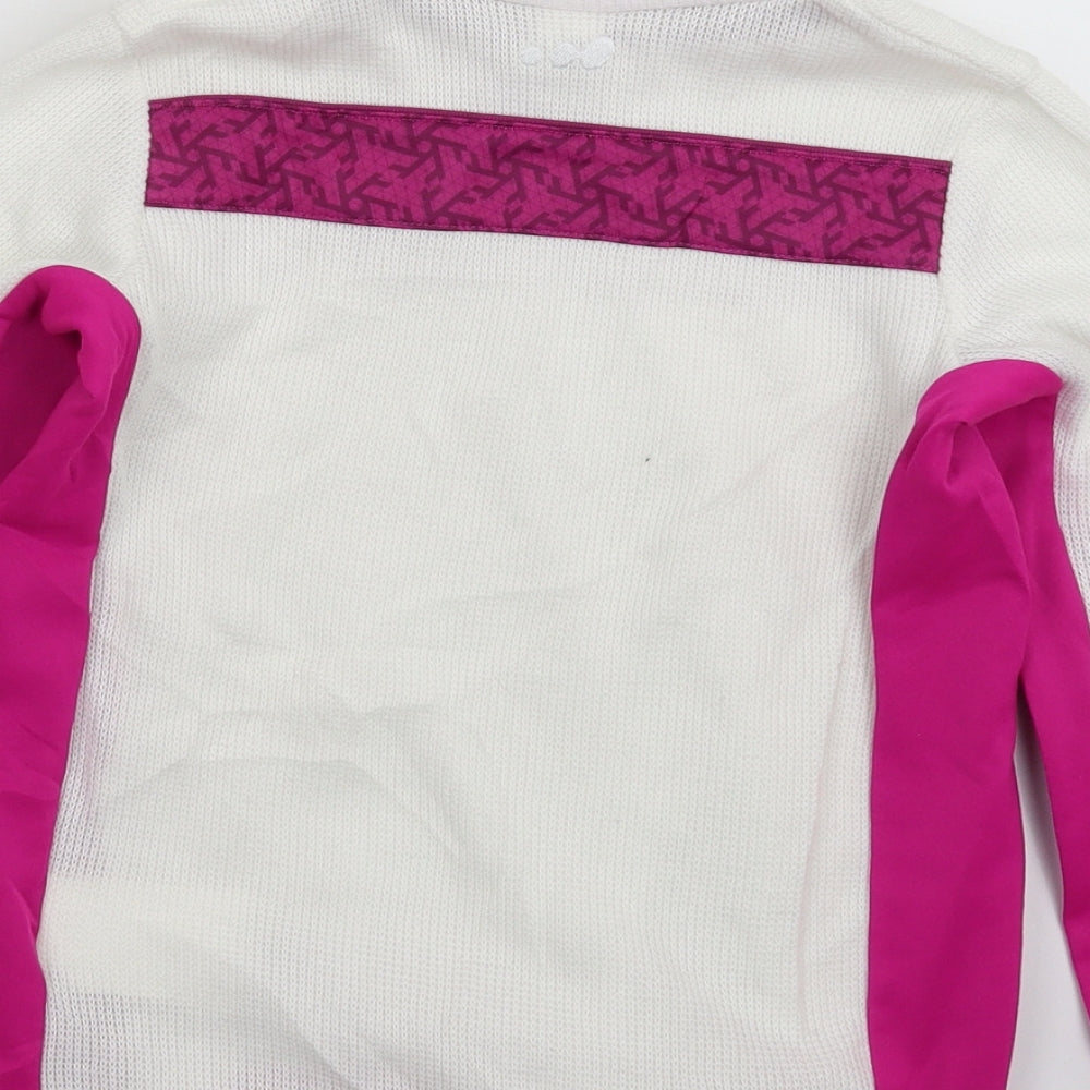 DECATHLON Girls White   Pullover Sweatshirt Size 10 Years